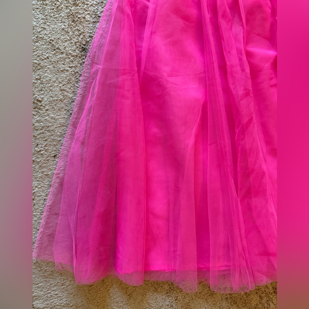 Pink Ruffled Tule Skirt - Picture 3 of 8